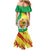 Senegal Independence Day Mermaid Dress Coat Of Arms Grunge Style