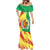 Senegal Independence Day Mermaid Dress Coat Of Arms Grunge Style