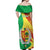 Senegal Independence Day Off Shoulder Maxi Dress Coat Of Arms Grunge Style