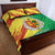 Senegal Independence Day Quilt Bed Set Coat Of Arms Grunge Style