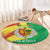 Senegal Independence Day Round Carpet Coat Of Arms Grunge Style