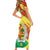 Senegal Independence Day Short Sleeve Bodycon Dress Coat Of Arms Grunge Style