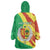 Senegal Independence Day Wearable Blanket Hoodie Coat Of Arms Grunge Style