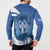 Greece Independence Day Button Sweatshirt Greek Pattern With Dolphins