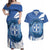 Greece Independence Day Couples Matching Off Shoulder Maxi Dress and Hawaiian Shirt Greek Pattern With Dolphins