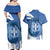 Greece Independence Day Couples Matching Off Shoulder Maxi Dress and Hawaiian Shirt Greek Pattern With Dolphins