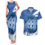 Greece Independence Day Couples Matching Tank Maxi Dress and Hawaiian Shirt Greek Pattern With Dolphins