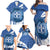 Greece Independence Day Family Matching Off Shoulder Maxi Dress and Hawaiian Shirt Greek Pattern With Dolphins