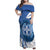 Greece Independence Day Family Matching Off Shoulder Maxi Dress and Hawaiian Shirt Greek Pattern With Dolphins