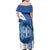 Greece Independence Day Family Matching Off Shoulder Maxi Dress and Hawaiian Shirt Greek Pattern With Dolphins