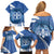 Greece Independence Day Family Matching Off Shoulder Short Dress and Hawaiian Shirt Greek Pattern With Dolphins