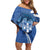 Greece Independence Day Family Matching Off Shoulder Short Dress and Hawaiian Shirt Greek Pattern With Dolphins