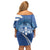 Greece Independence Day Family Matching Off Shoulder Short Dress and Hawaiian Shirt Greek Pattern With Dolphins