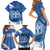 Greece Independence Day Family Matching Short Sleeve Bodycon Dress and Hawaiian Shirt Greek Pattern With Dolphins