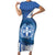 Greece Independence Day Family Matching Short Sleeve Bodycon Dress and Hawaiian Shirt Greek Pattern With Dolphins