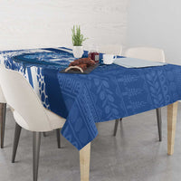 Greece Independence Day Tablecloth Greek Pattern With Dolphins