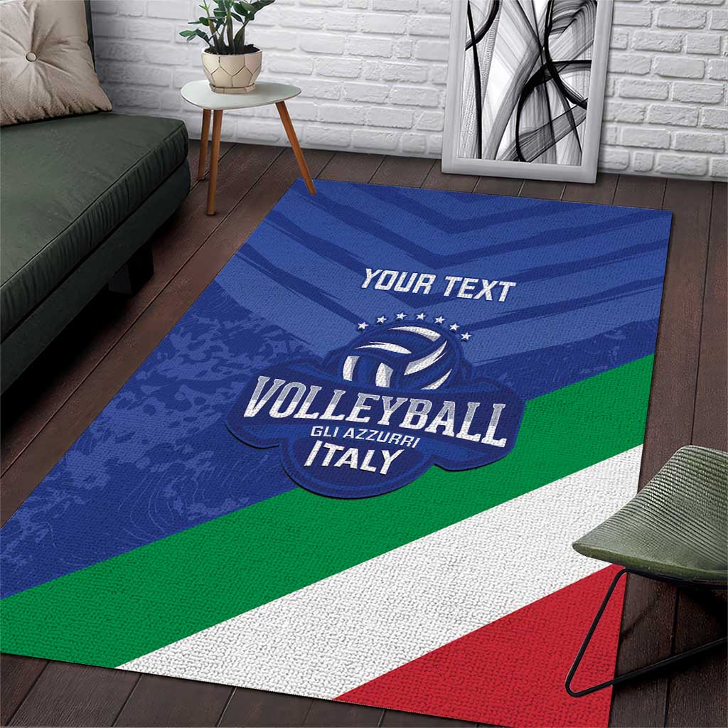 Custom Italy Volleyball Area Rug 2025 Gli Azzurri