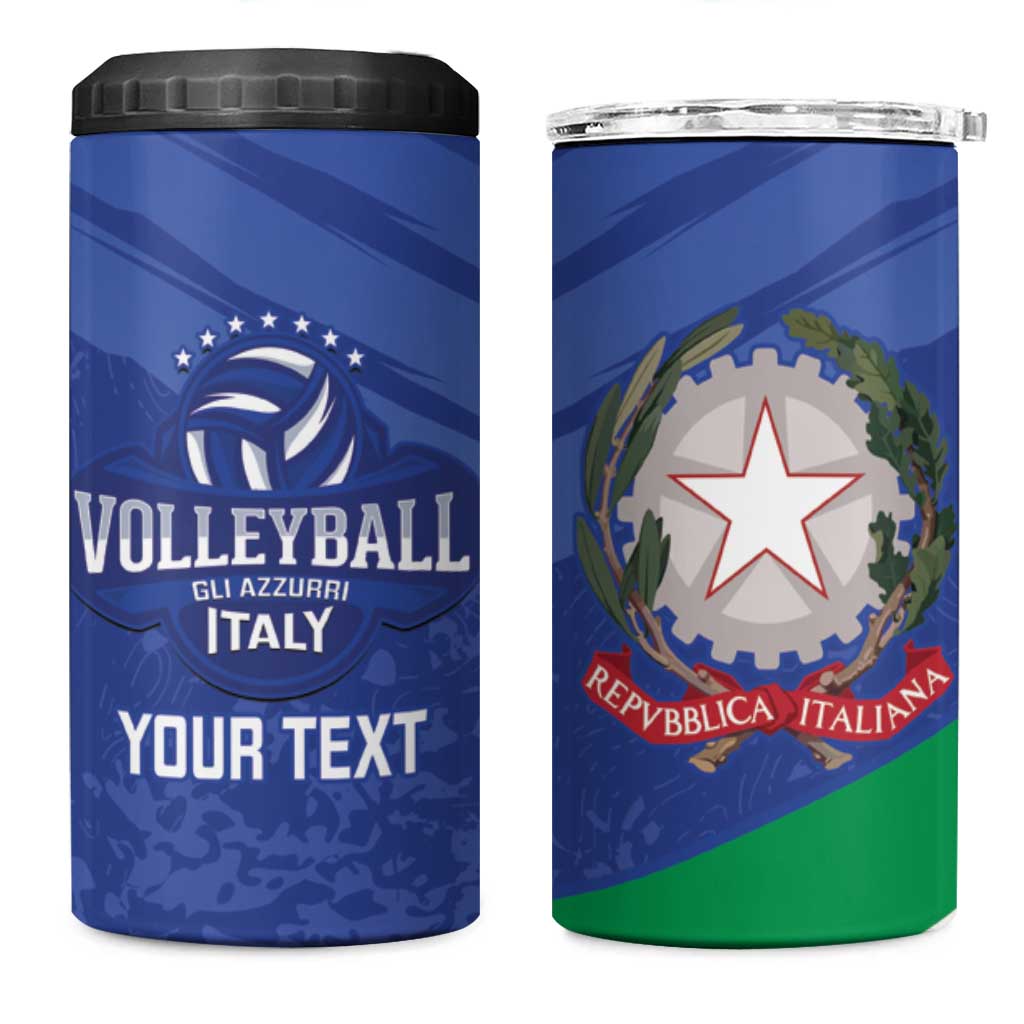 Custom Italy Volleyball 4 in 1 Can Cooler Tumbler 2025 Gli Azzurri