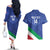 Custom Italy Volleyball Couples Matching Off The Shoulder Long Sleeve Dress and Hawaiian Shirt 2025 Gli Azzurri