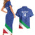 Custom Italy Volleyball Couples Matching Short Sleeve Bodycon Dress and Hawaiian Shirt 2025 Gli Azzurri