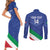 Custom Italy Volleyball Couples Matching Short Sleeve Bodycon Dress and Long Sleeve Button Shirt 2025 Gli Azzurri