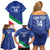 Custom Italy Volleyball Family Matching Off Shoulder Short Dress and Hawaiian Shirt 2025 Gli Azzurri