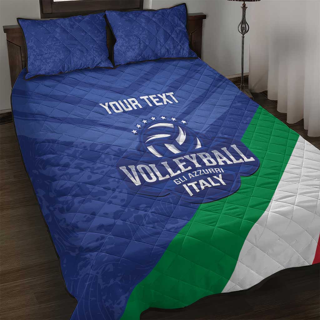 Custom Italy Volleyball Quilt Bed Set 2025 Gli Azzurri