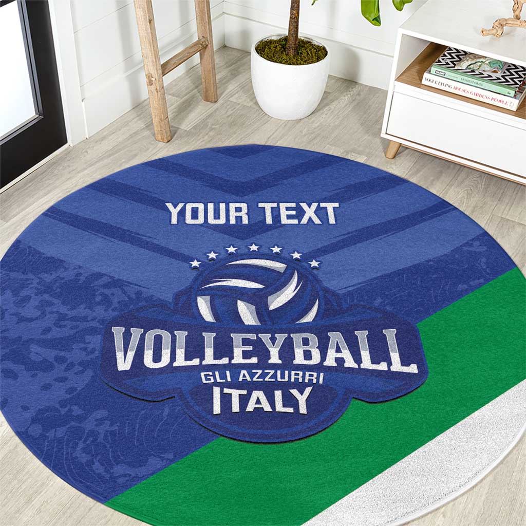 Custom Italy Volleyball Round Carpet 2025 Gli Azzurri