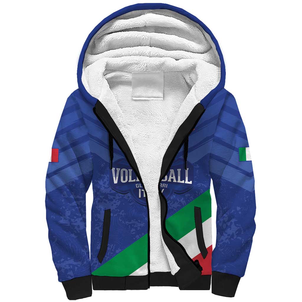 Custom Italy Volleyball Sherpa Hoodie 2025 Gli Azzurri