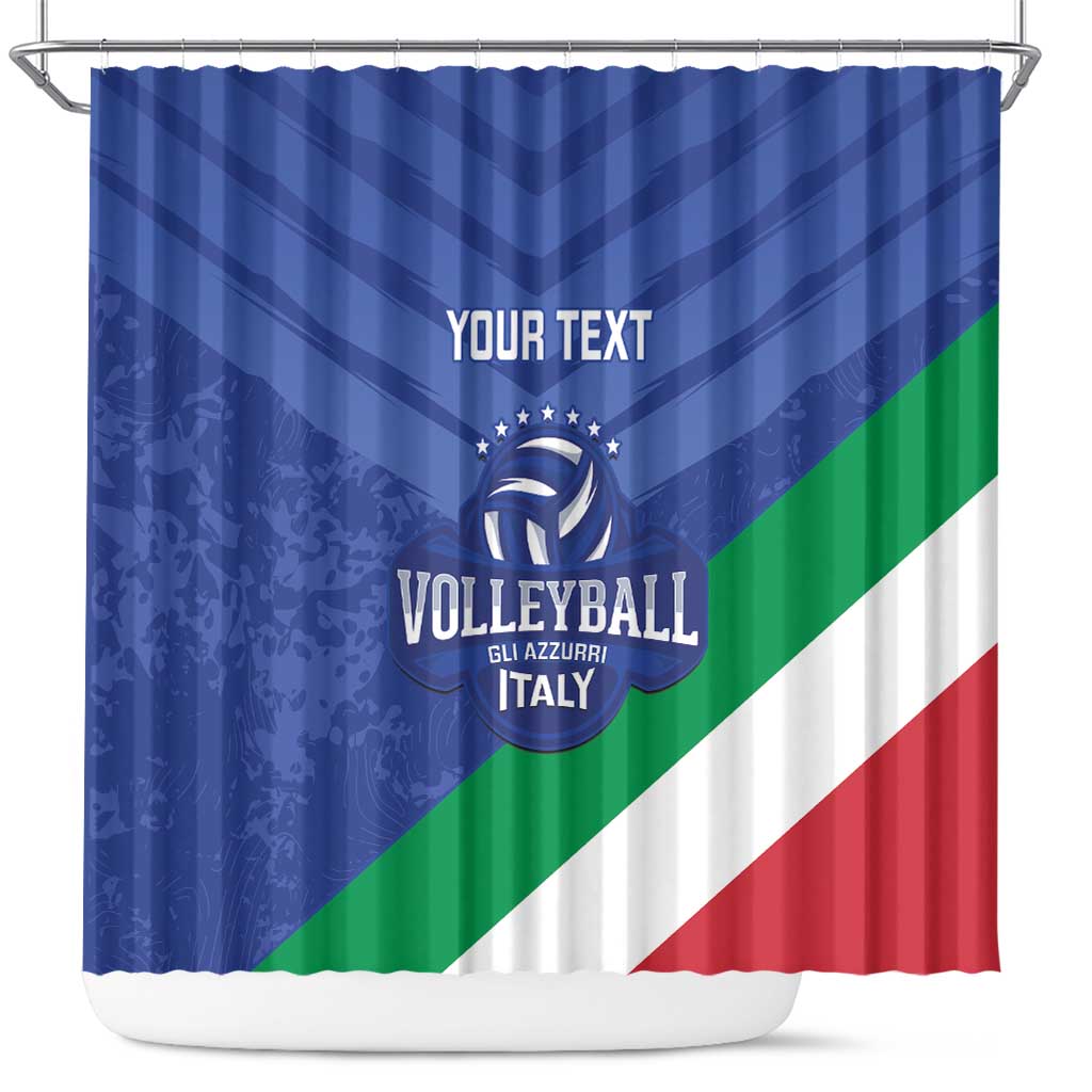 Custom Italy Volleyball Shower Curtain 2025 Gli Azzurri