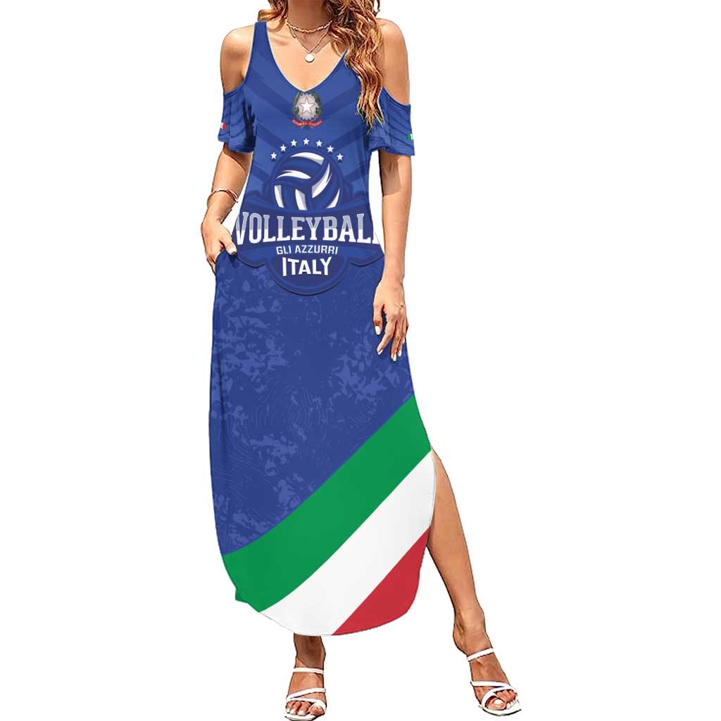 Custom Italy Volleyball Summer Maxi Dress 2025 Gli Azzurri