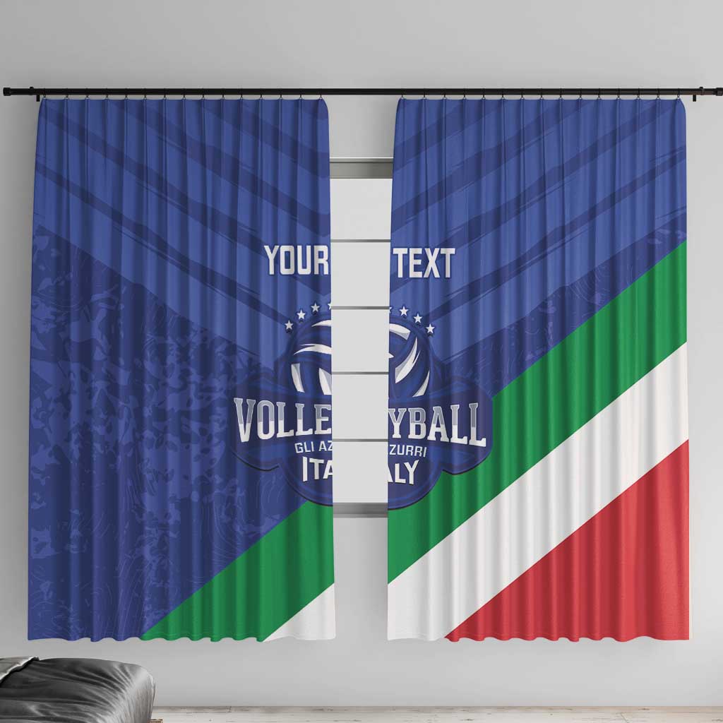 Custom Italy Volleyball Window Curtain 2025 Gli Azzurri