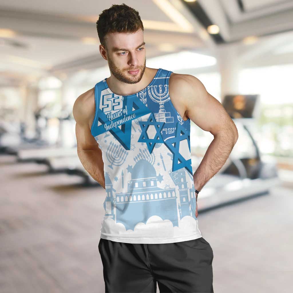 Israel Independence Day Men Tank Top Yom Ha'atzmaut Star Of David Jewish Pattern