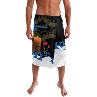 Israel Memorial Day Lavalava Red Everlasting Flower With Candle Light