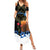 Israel Memorial Day Summer Maxi Dress Red Everlasting Flower With Candle Light