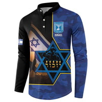 Yom HaZikaron Israel Button Sweatshirt We Will Always Remember Camouflage Style