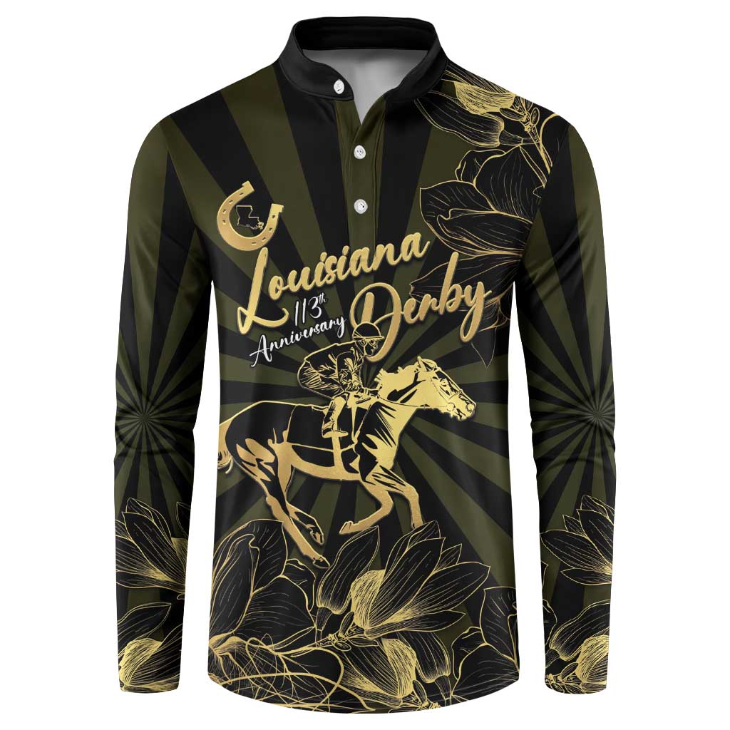 Personalized Louisiana Horse Racing Button Sweatshirt 113th Anniversary Magnolia Blossom