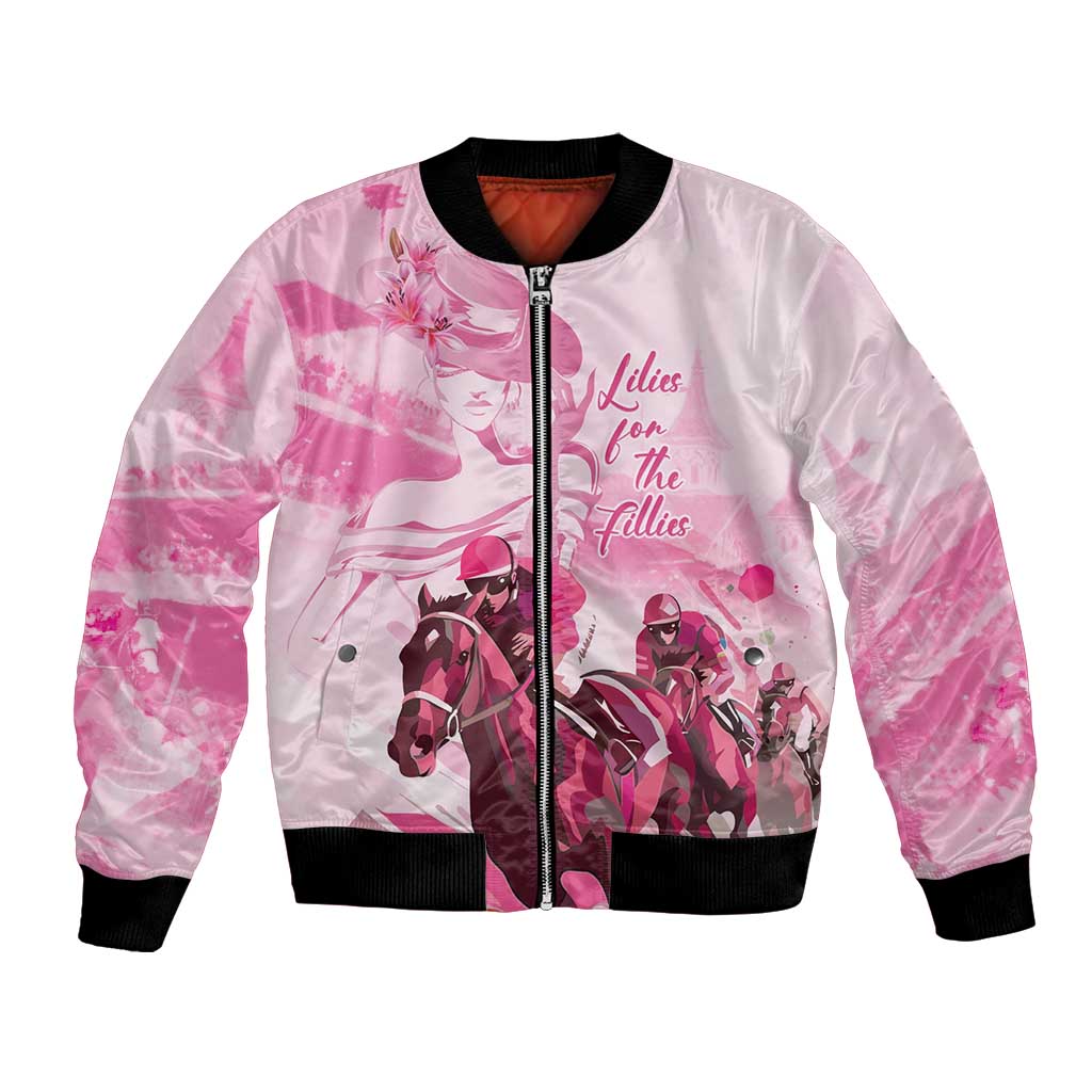 Kentucky Horse Racing Oaks Bomber Jacket Lilies For The Fillies