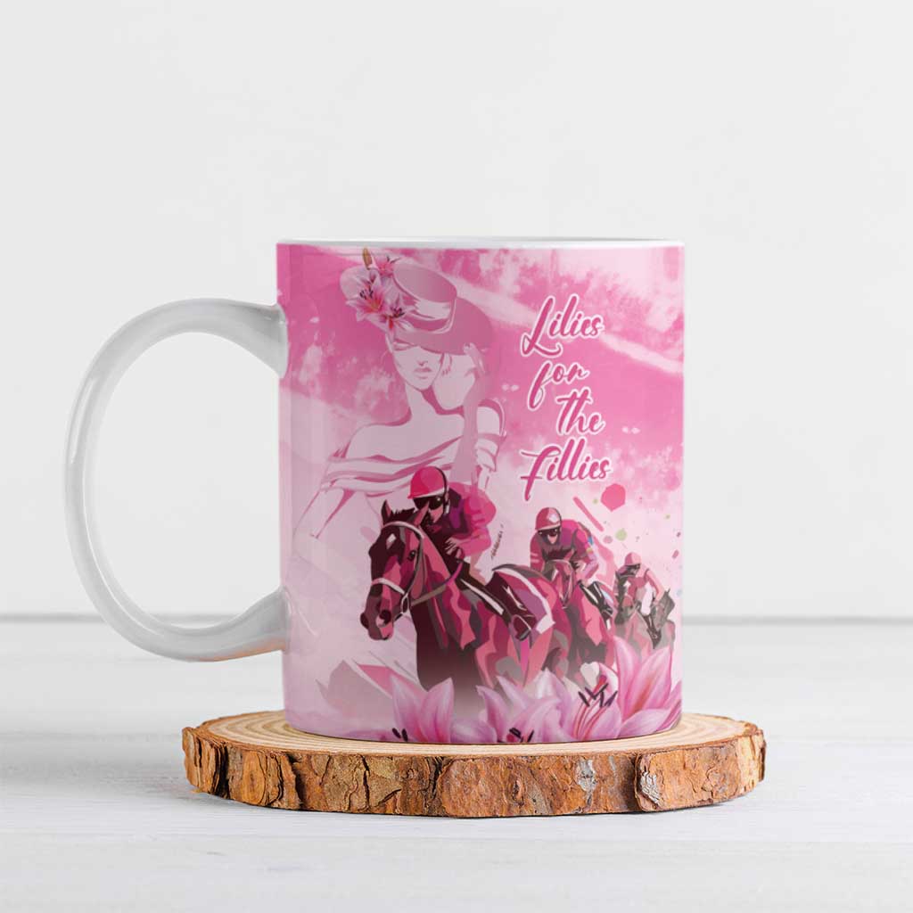 Kentucky Horse Racing Oaks Ceramic Mug Lilies For The Fillies