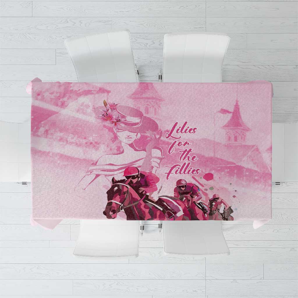 Kentucky Horse Racing Oaks Tablecloth Lilies For The Fillies