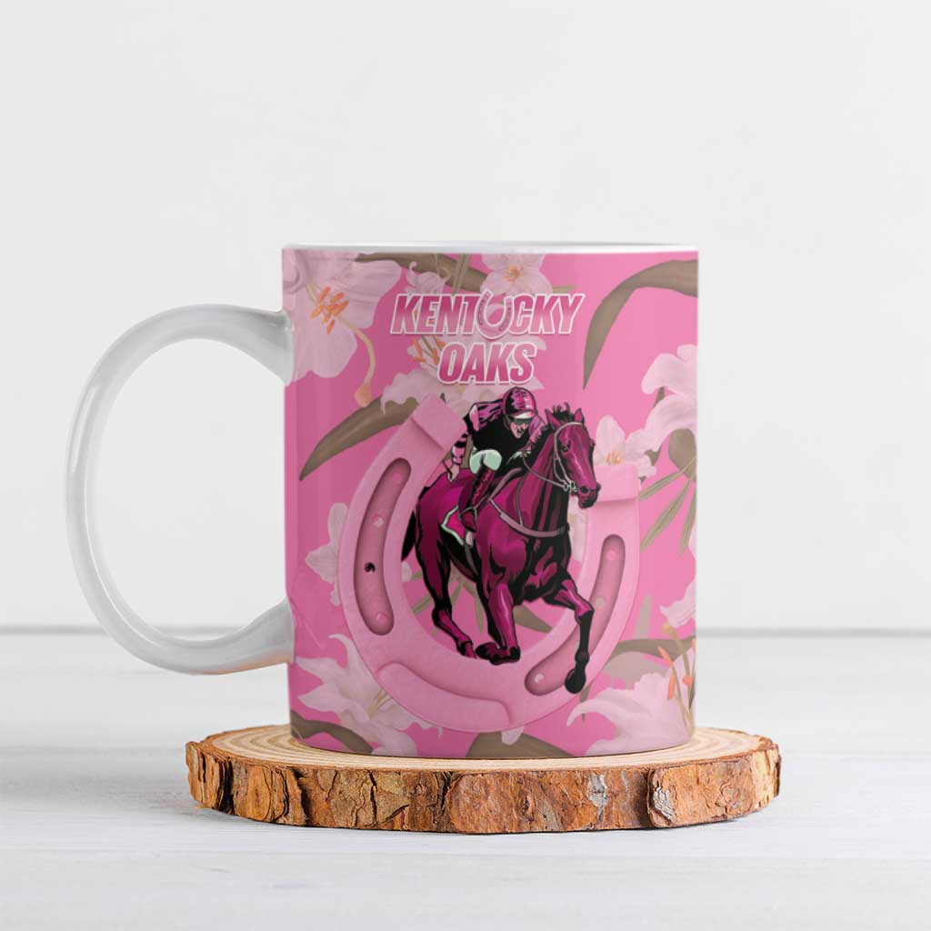 Kentucky Horse Racing Oaks Ceramic Mug Est 1875 Run For The Lilies