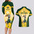 South Africa Rugby Couples Matching Long Sleeve Bodycon Dress and Hawaiian Shirt 2023 World Cup Springboks Mascot - Wonder Print Shop