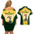 South Africa Rugby Couples Matching Off Shoulder Short Dress and Hawaiian Shirt 2023 World Cup Springboks Mascot - Wonder Print Shop