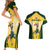 South Africa Rugby Couples Matching Short Sleeve Bodycon Dress and Hawaiian Shirt 2023 World Cup Springboks Mascot - Wonder Print Shop