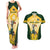 South Africa Rugby Couples Matching Tank Maxi Dress and Hawaiian Shirt 2023 World Cup Springboks Mascot - Wonder Print Shop