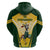 South Africa Rugby Hoodie 2023 World Cup Springboks Mascot - Wonder Print Shop