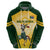 South Africa Rugby Hoodie 2023 World Cup Springboks Mascot - Wonder Print Shop