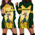 South Africa Rugby Hoodie Dress 2023 World Cup Springboks Mascot - Wonder Print Shop