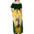 South Africa Rugby Off Shoulder Maxi Dress 2023 World Cup Springboks Mascot - Wonder Print Shop