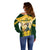 South Africa Rugby Off Shoulder Sweater 2023 World Cup Springboks Mascot - Wonder Print Shop